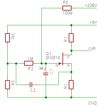 High impedance headstage amplifier